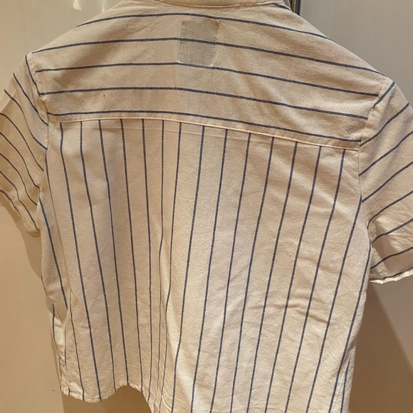 White and Blue Collared Shirt from Subdued (Amsterdam Boutique), size SMALL. - Picture 4 of 6